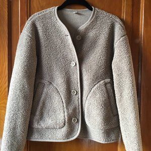 Uniqlo Oatmeal Fleece teddy jacket size S